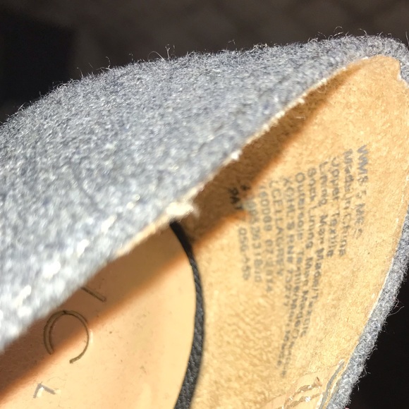 LC Lauren Conrad gray heels with black bow - Picture 8 of 8